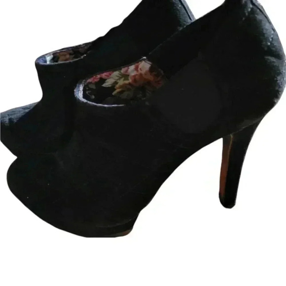 Rocket Dog Black Suede Woman's Shoes sz 8M Platform Sole  4" Heels - Picture 4 of 10